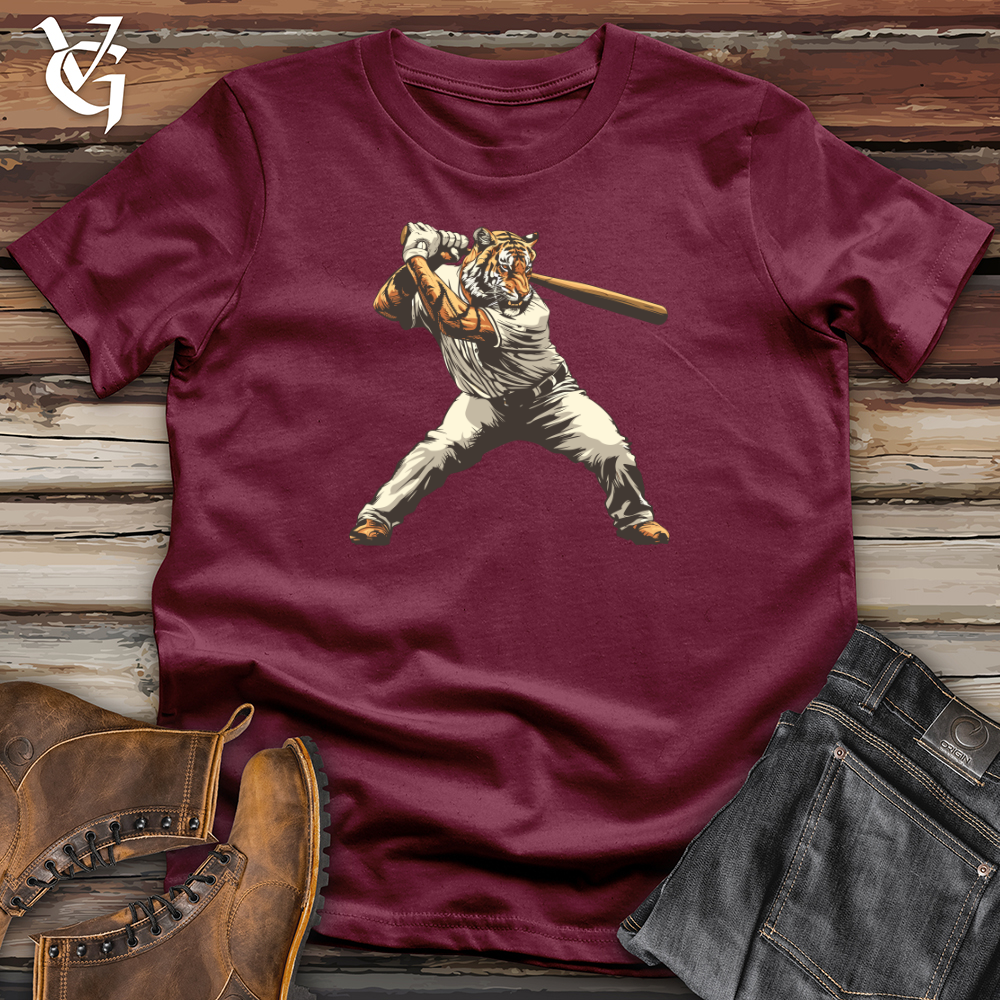 Viking Goods Tiger Slugger Swing Softstyle Tee Maroon / L