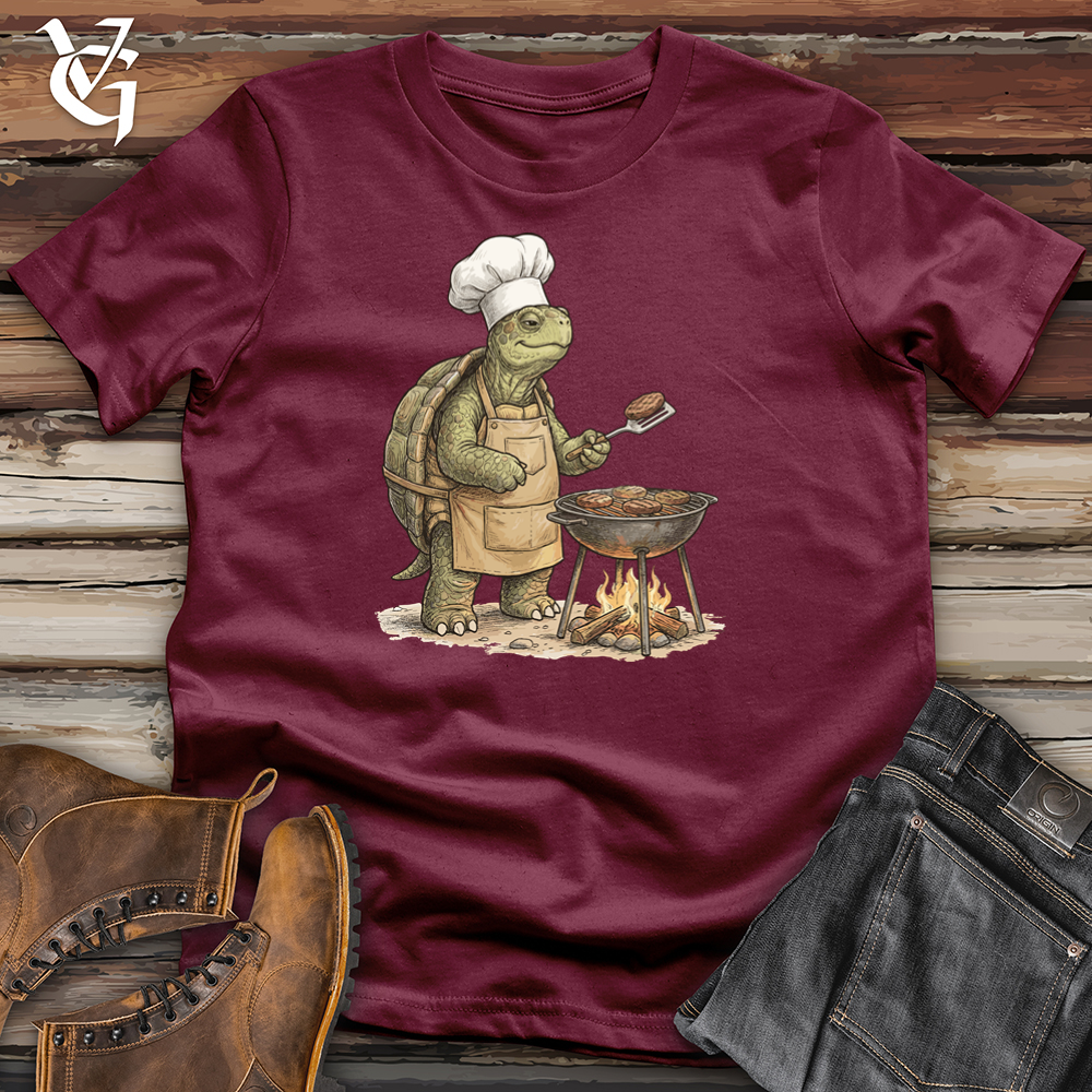 Viking Goods Turtle Campfire Grill Tee Maroon / L