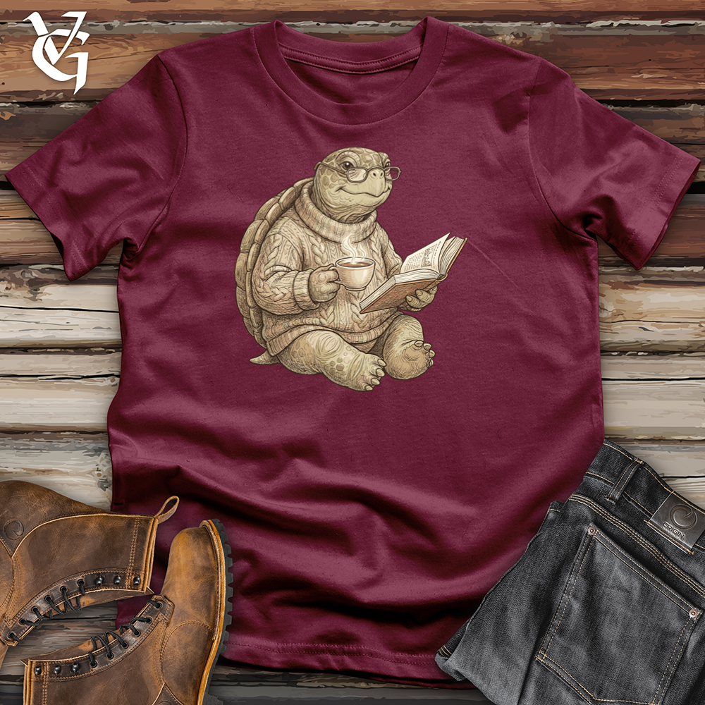 Viking Goods Turtle Reader Tee Maroon / L