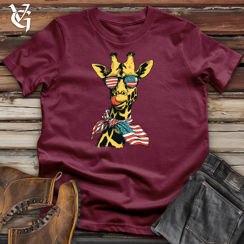 Viking Goods Usa Party Giraffe Softstyle Tee Maroon / L