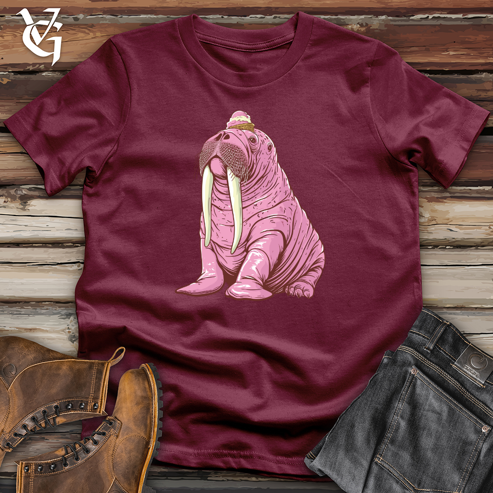 Viking Goods Walrus Ice Cream Delight Softstyle Tee Maroon / L