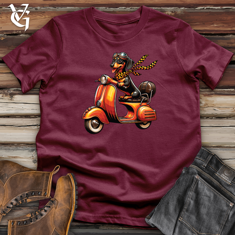 Viking Goods Weiner Dog Scoot Softstyle Tee Maroon / L