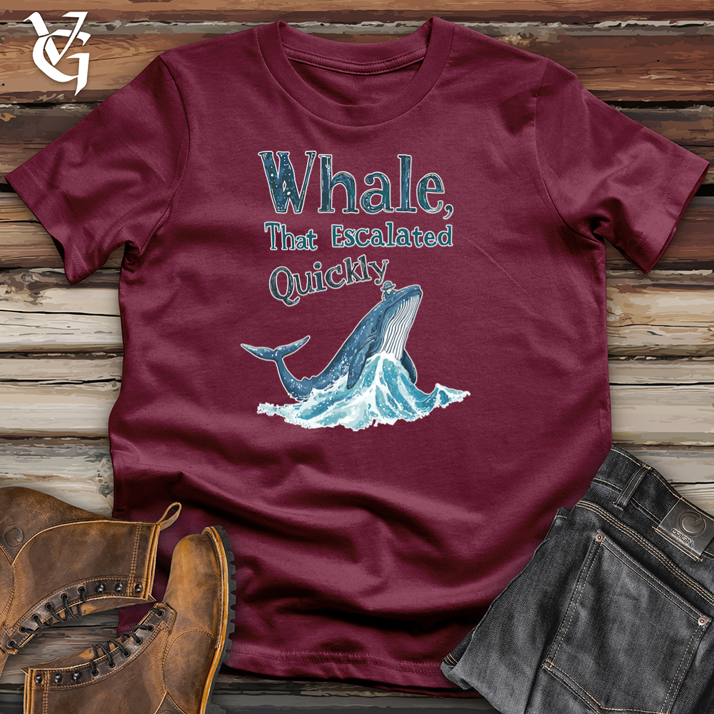 Viking Goods Whale That Escalated Quickly Softstyle Tee Maroon / L
