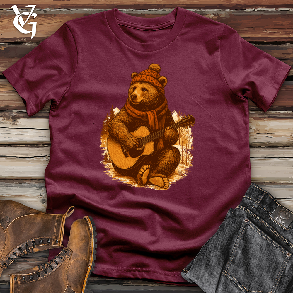 Viking Goods Winter Bear Guitarist Tee Maroon / L