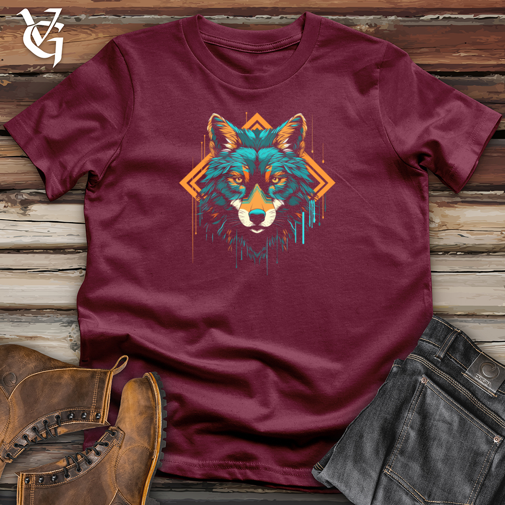 Viking Goods Wolf Geometric Gaze Softstyle Tee Maroon / L