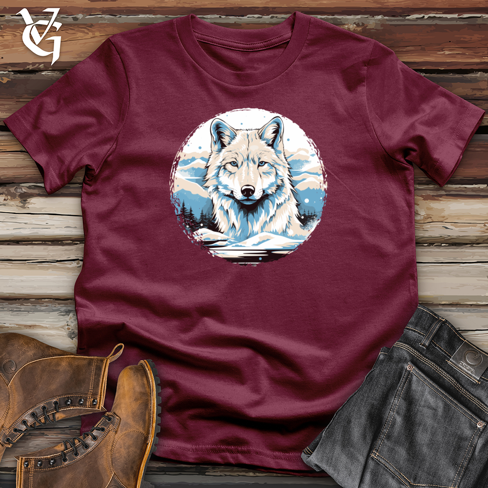 Viking Goods Wolf Winter Majesty Softstyle Tee Maroon / L