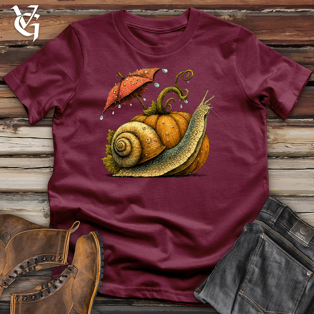 Viking Goods Autumn Snail Umbrella Softstyle Tee Maroon / S