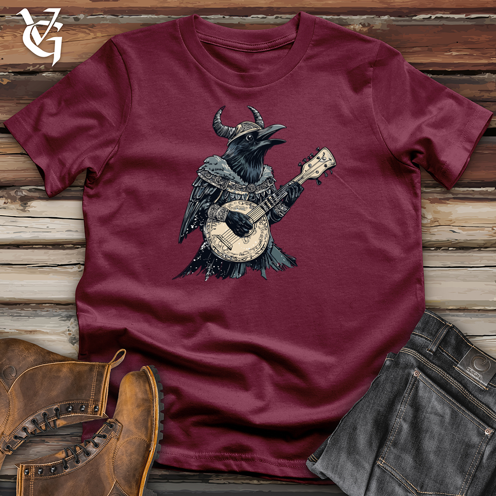 Viking Goods Banjo Lover Viking Raven Softstyle Tee Maroon / S