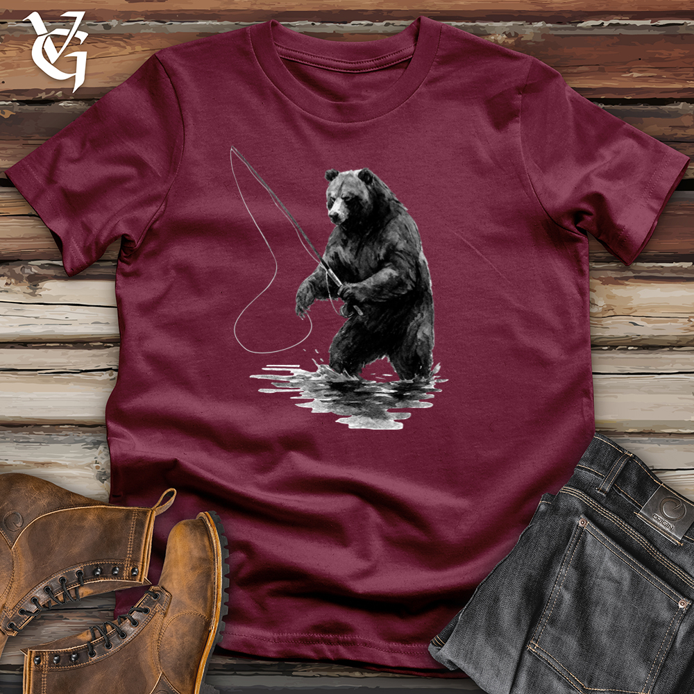Viking Goods Bear Fishing Softstyle Tee Maroon / S