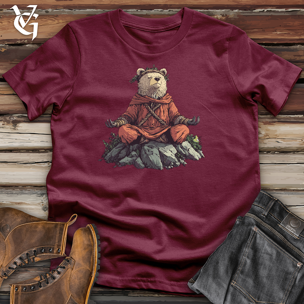 Viking Goods Bear Viking Meditation Softstyle Tee Maroon / S