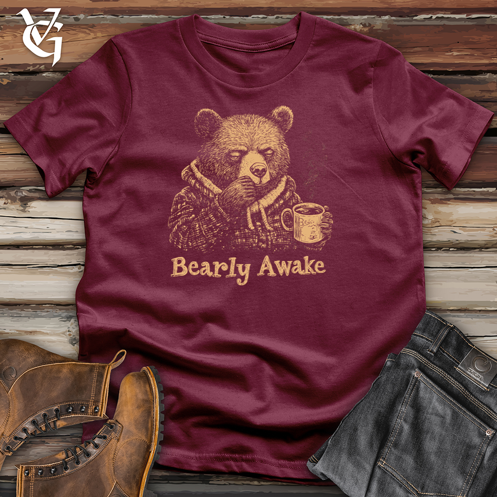 Viking Goods Bearly Awake Softstyle Tee Maroon / S