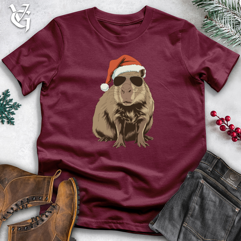 Viking Goods Capybara Claus Tee Maroon / S