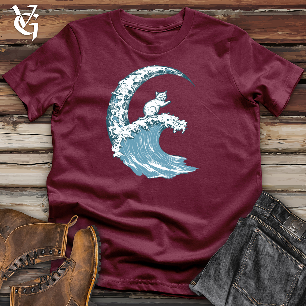 Viking Goods Cat Waves Softstyle Tee Maroon / S