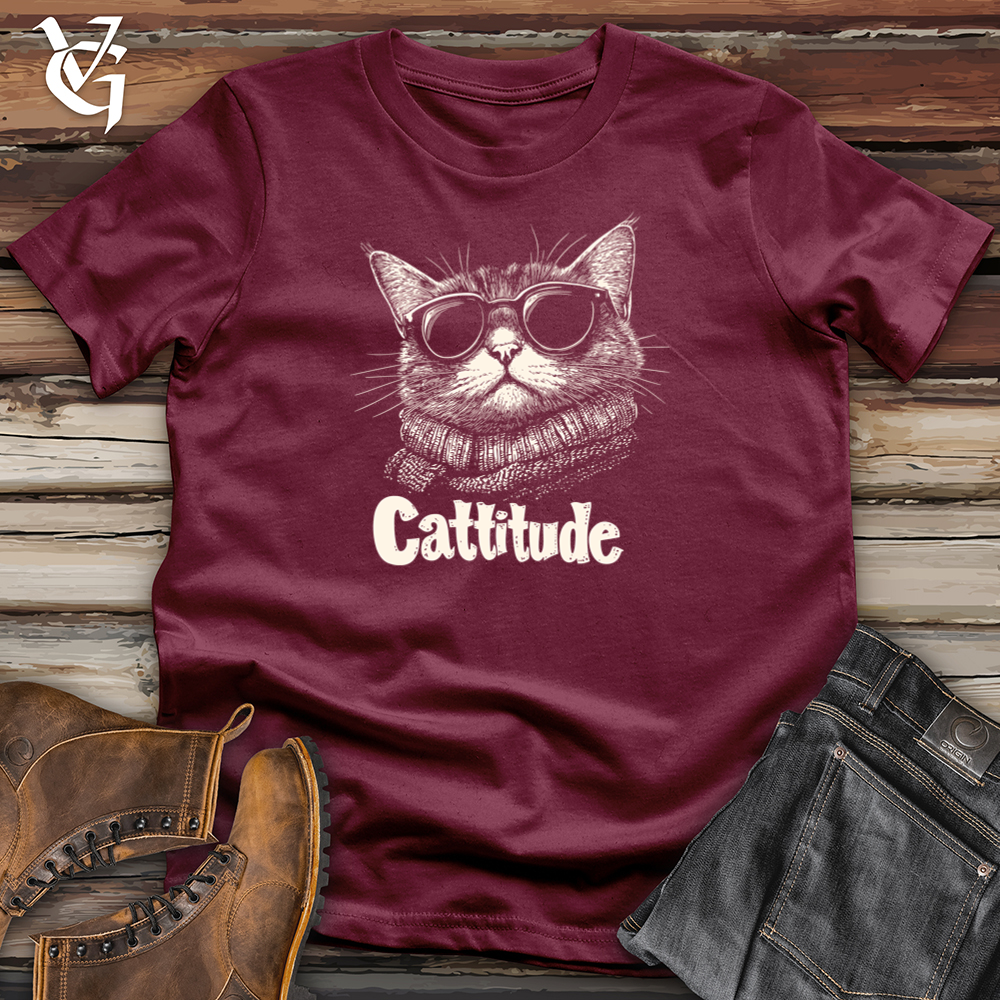 Viking Goods Cattitude Softstyle Tee Maroon / S