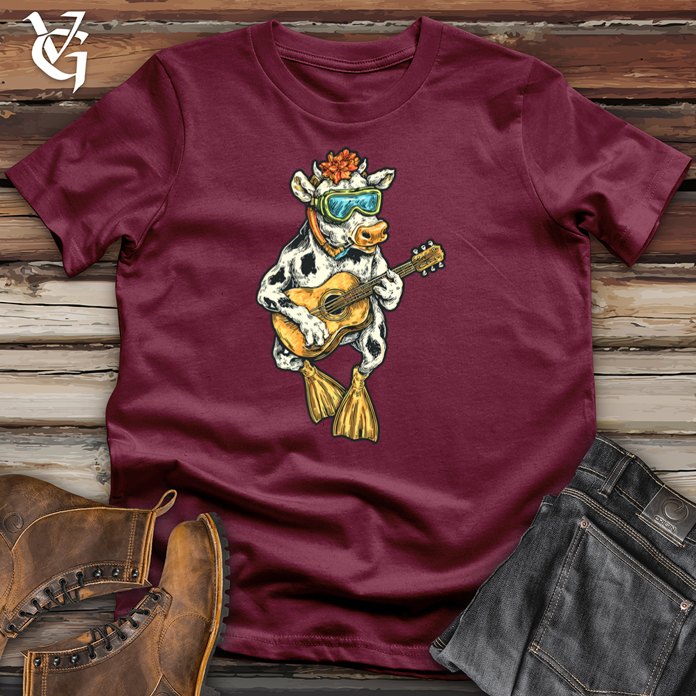 Viking Goods Cow Coral Serenade Softstyle Tee Maroon / S