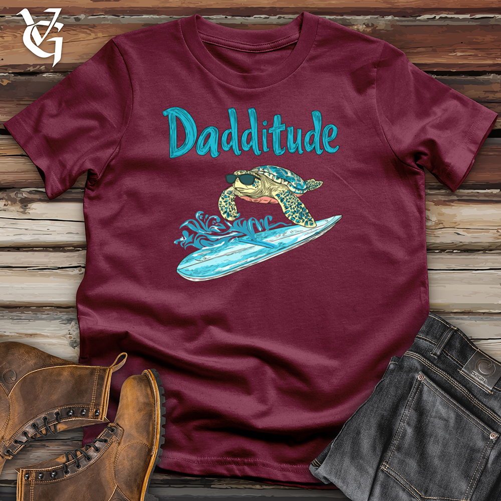 Viking Goods Dadditude Turtle Softstyle Tee Maroon / S