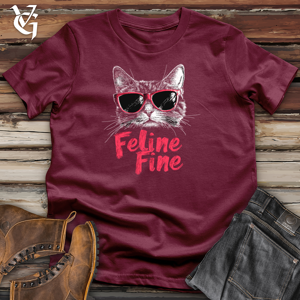 Viking Goods Feline Fine Softstyle Tee Maroon / S