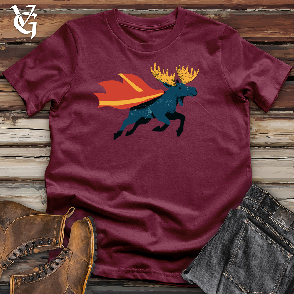 Viking Goods Flying Moose Softstyle Tee Maroon / S
