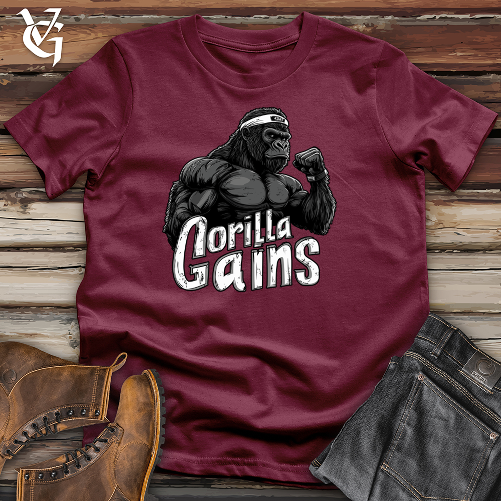 Viking Goods Gorilla Gains Softstyle Tee Maroon / S