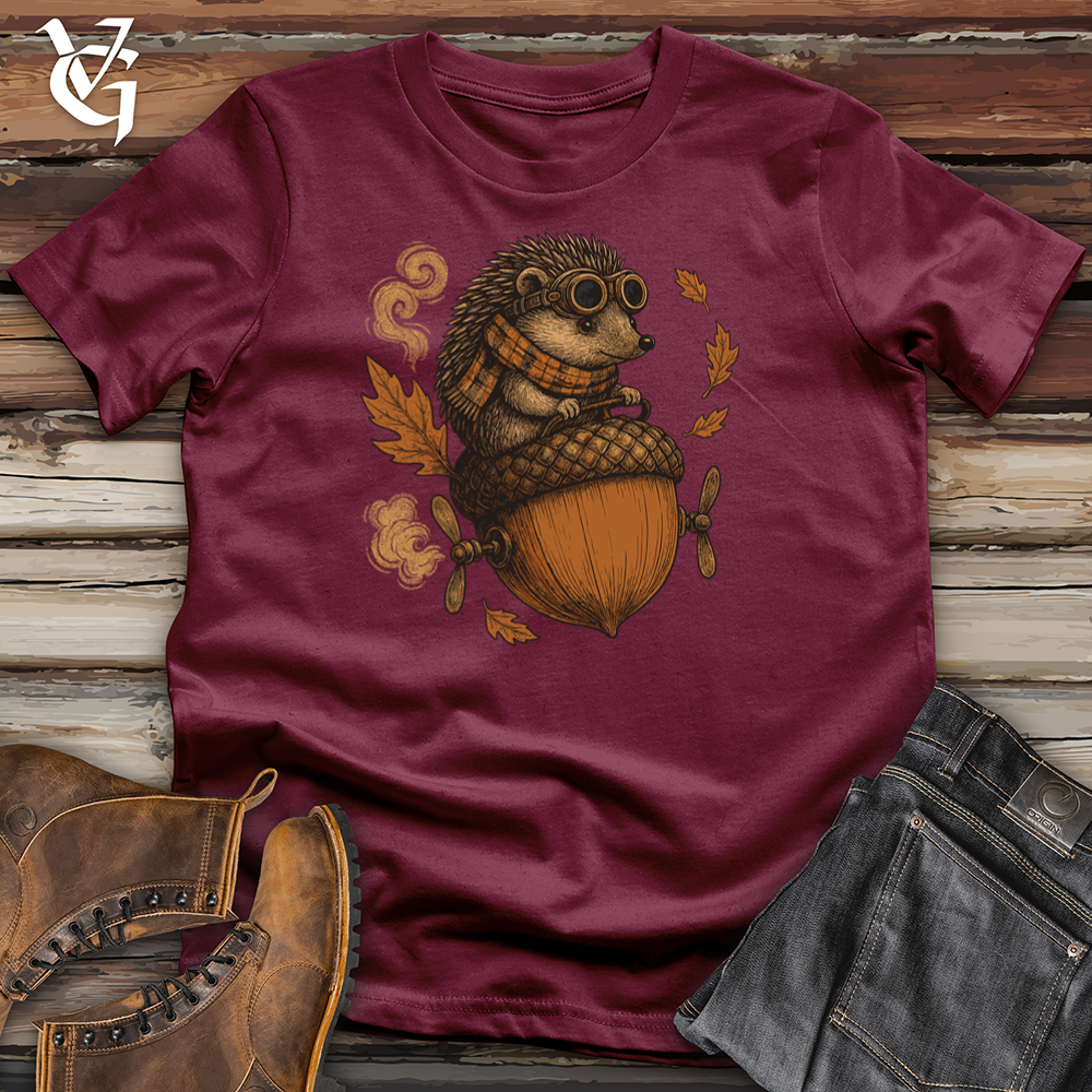 Viking Goods Hedgehog Acorn Helicopter Softstyle Tee Maroon / S