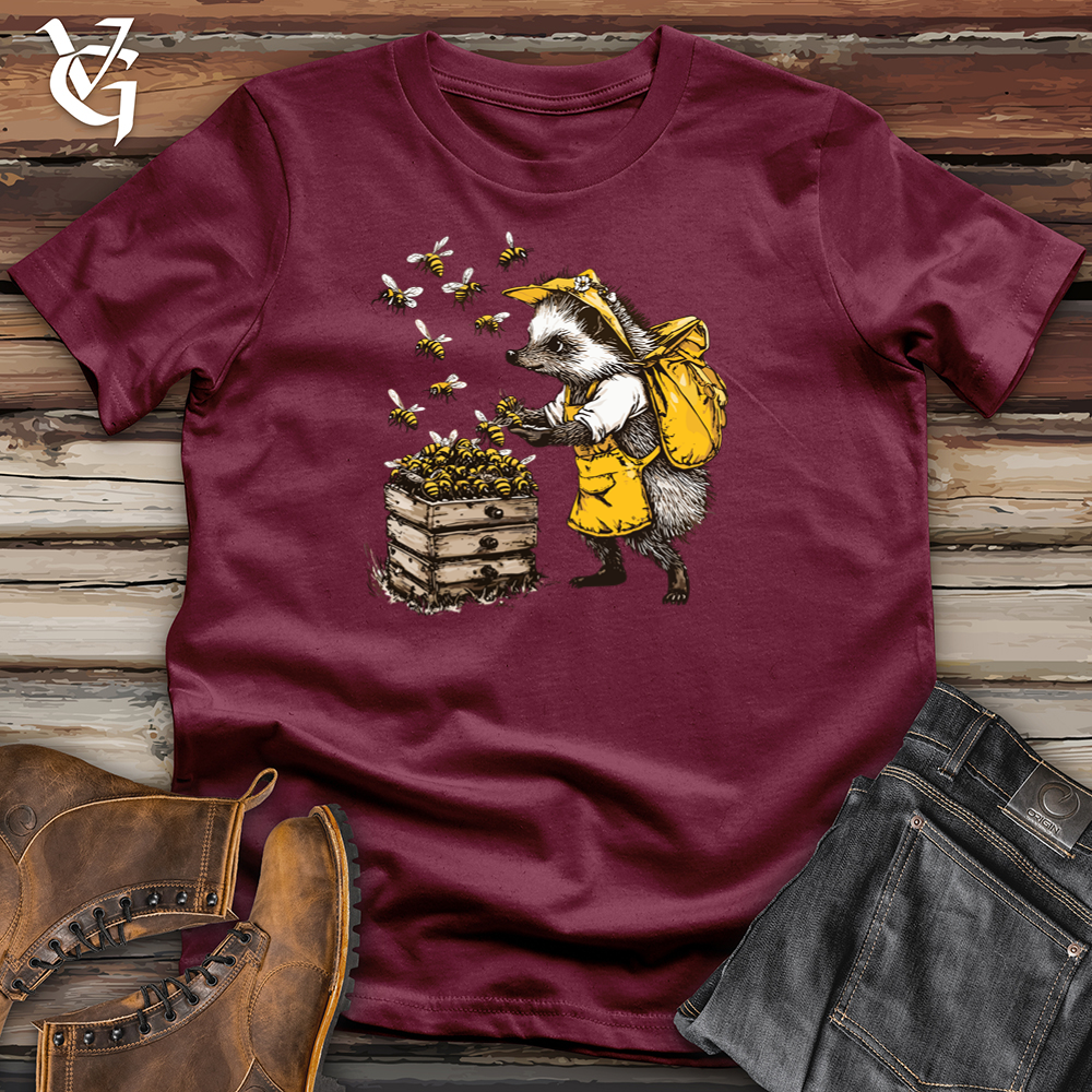 Viking Goods Hedgehog and Honey Bee Softstyle Tee Maroon / S