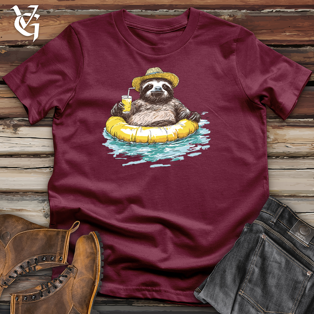 Viking Goods Lazy River Sloth Softstyle Tee Maroon / S