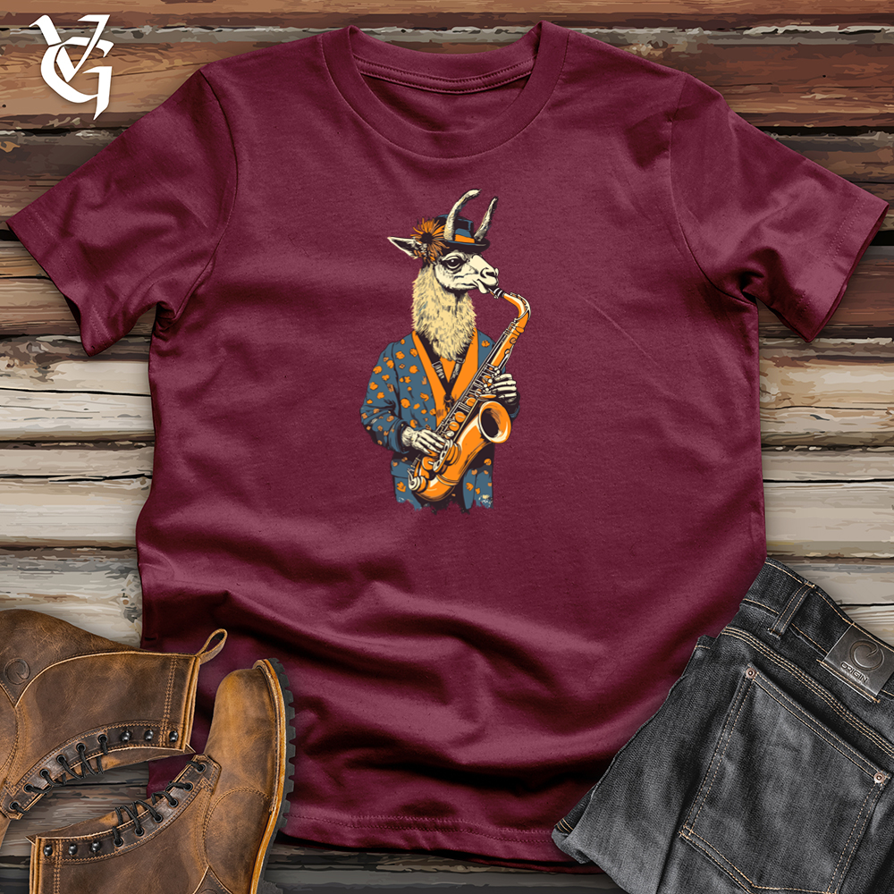 Viking Goods Llama Saxaphone Softstyle Tee Maroon / S