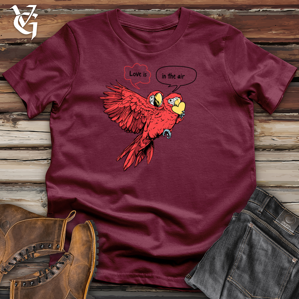 Viking Goods Love Is In The Air Parrots Softstyle Tee Maroon / S