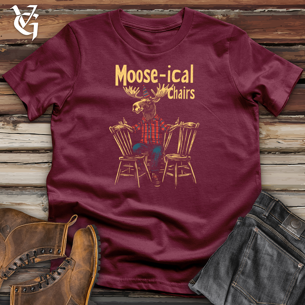 Viking Goods Moose-ical Chairs Softstyle Tee Maroon / S