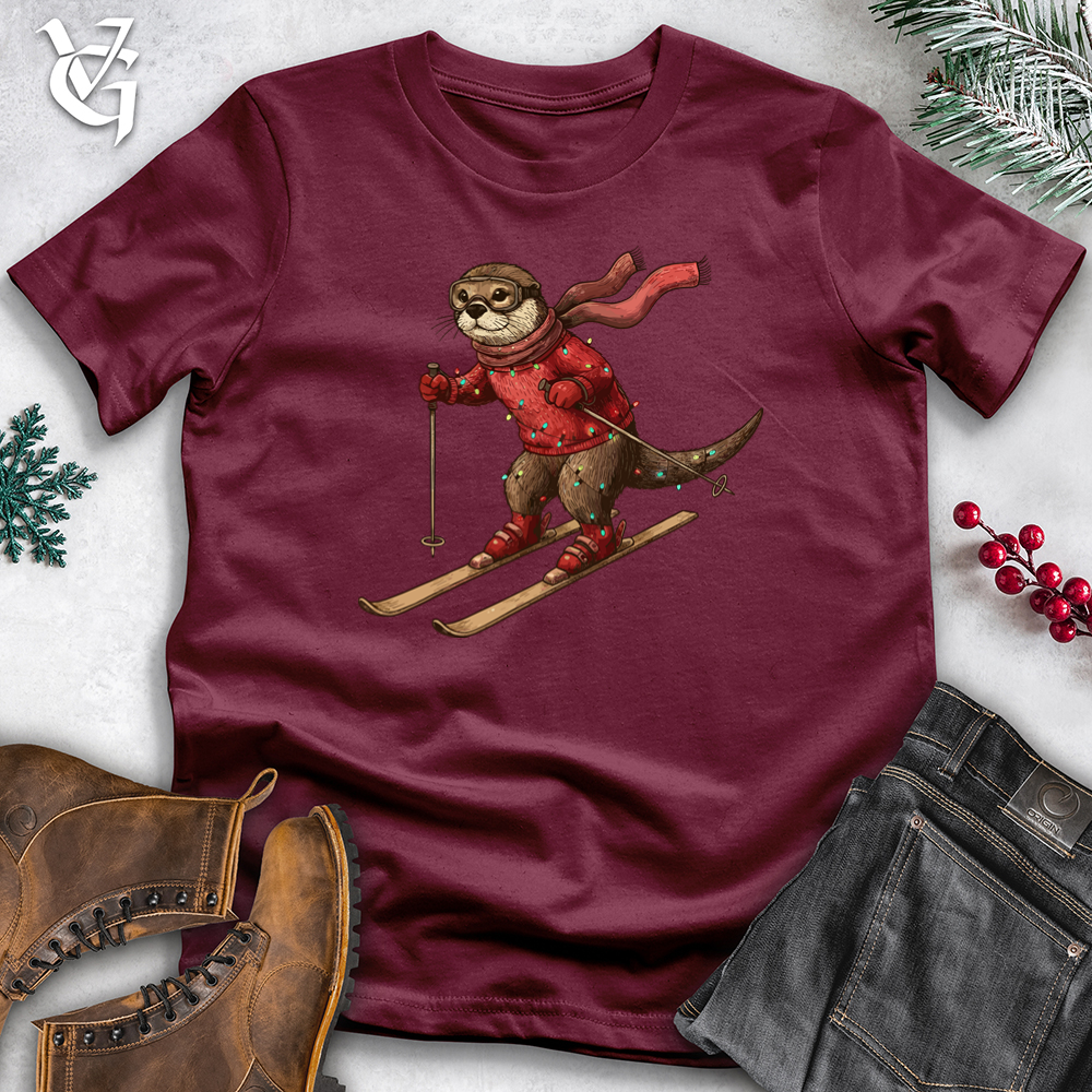 Viking Goods Otter Skiing Tee Maroon / S