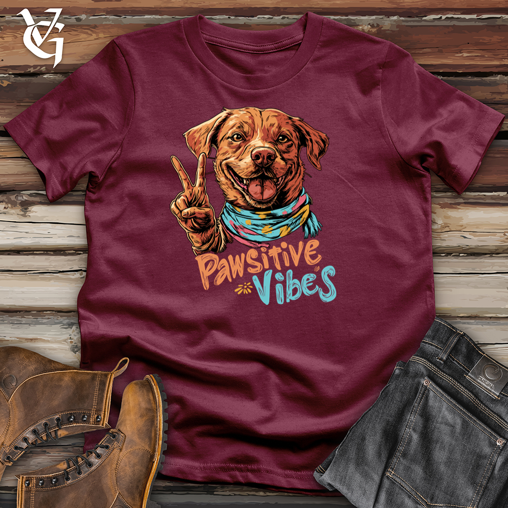 Viking Goods Pawsitive Vibes Softstyle Tee Maroon / S