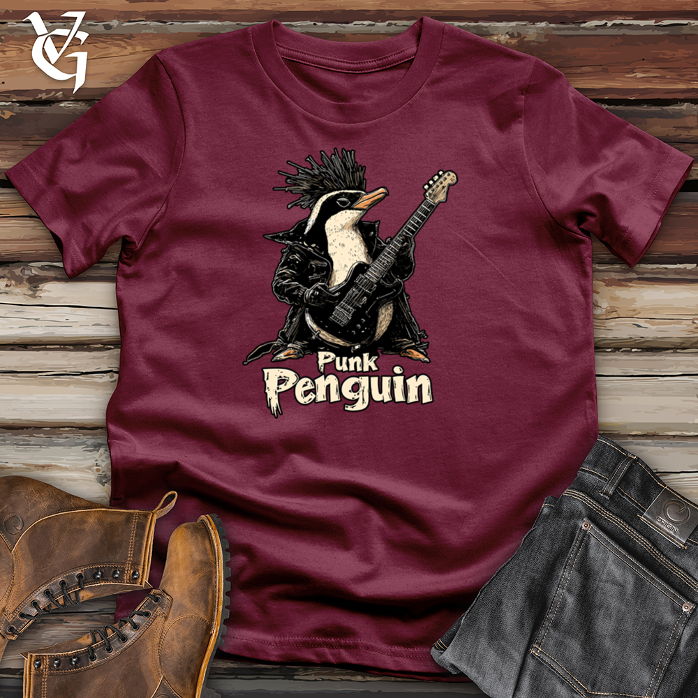 Viking Goods Punk Penguin Softstyle Tee Maroon / S