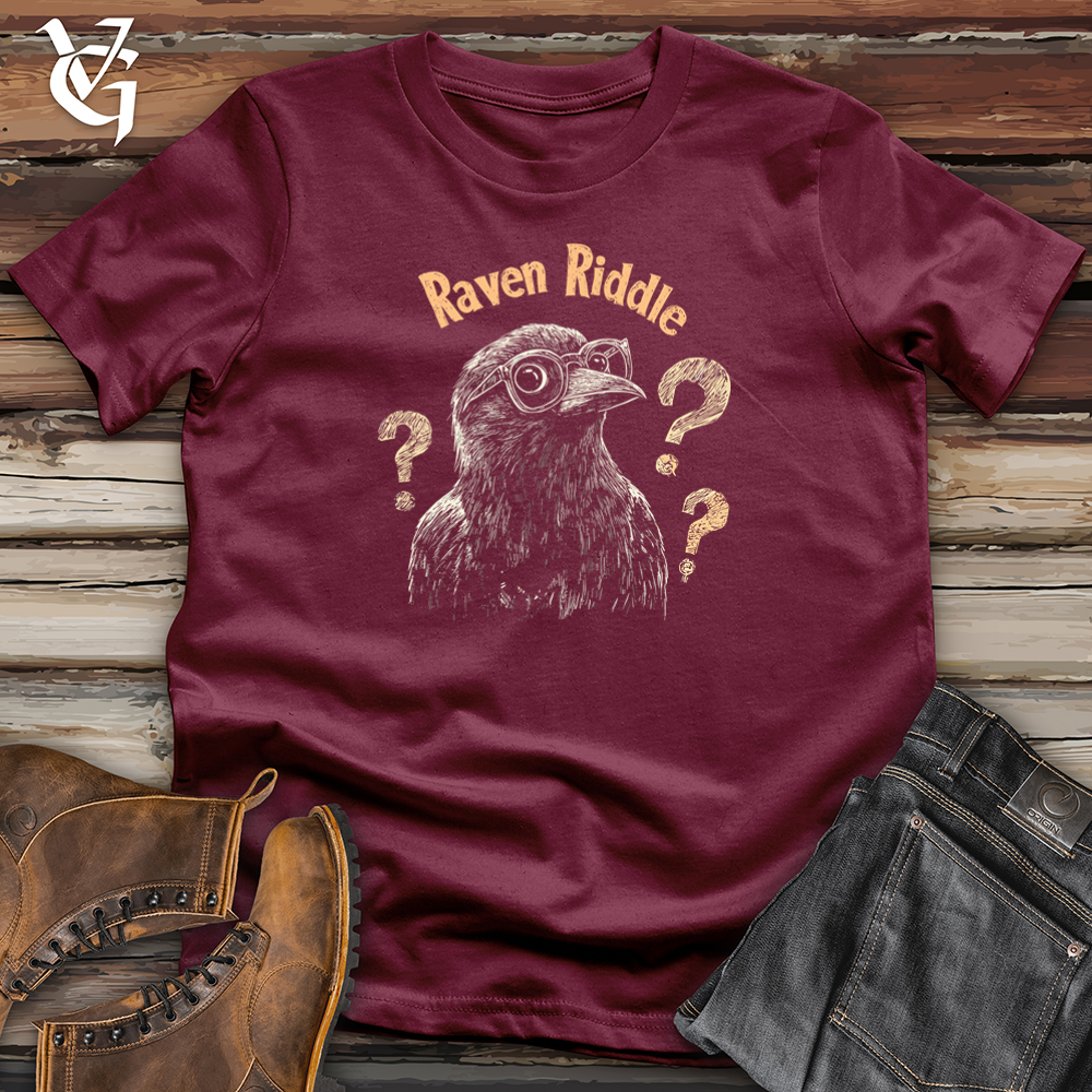 Viking Goods Raven Riddle Softstyle Tee Maroon / S