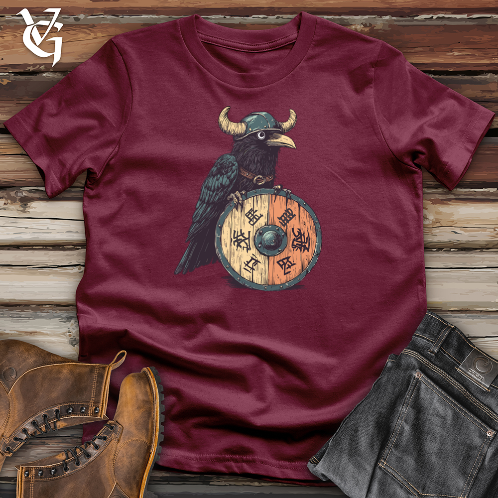 Viking Goods Raven With Shield Softstyle Tee Maroon / S