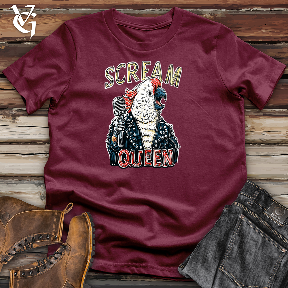 Viking Goods Scream Queen Cockatoo Softstyle Tee Maroon / S