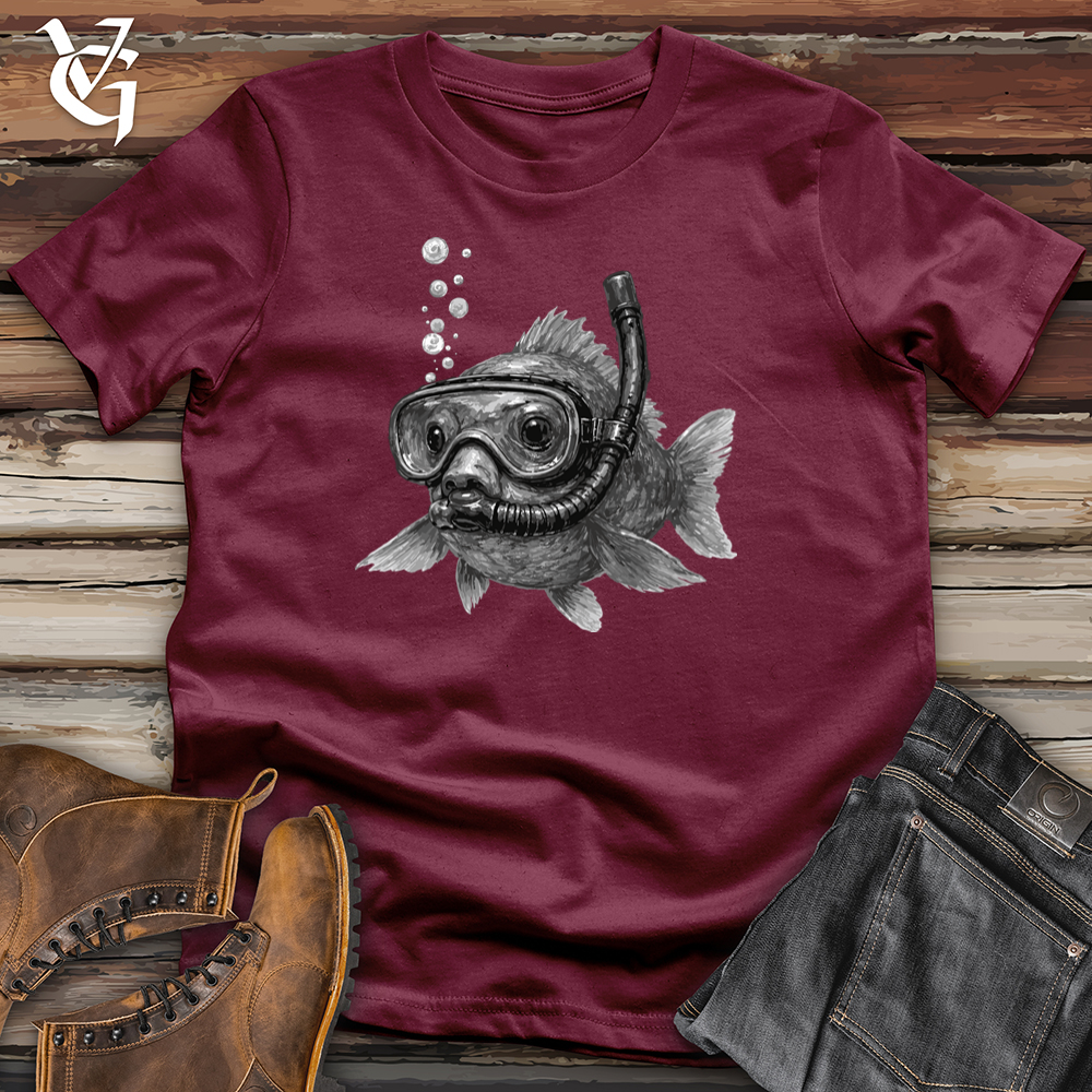 Viking Goods Scuba Diver Fish Softstyle Tee Maroon / S