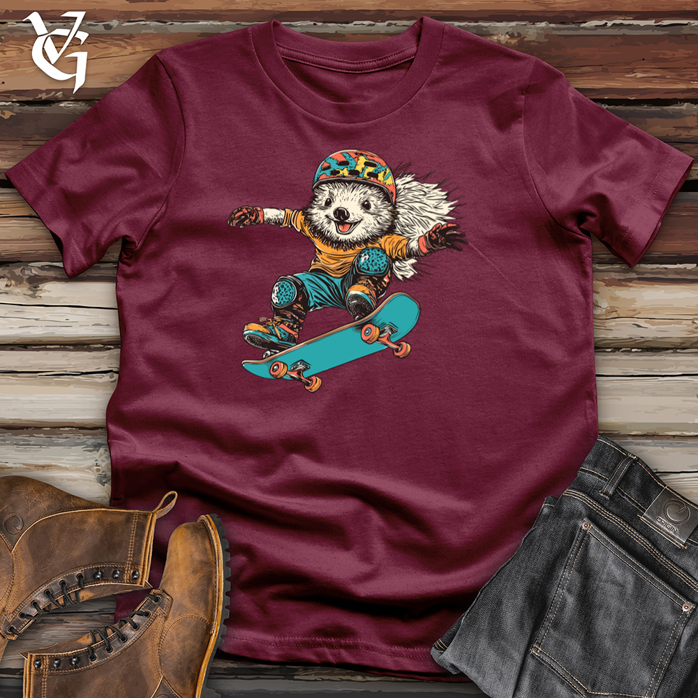 Viking Goods Skateboarding Raccoon Softstyle Tee Maroon / S