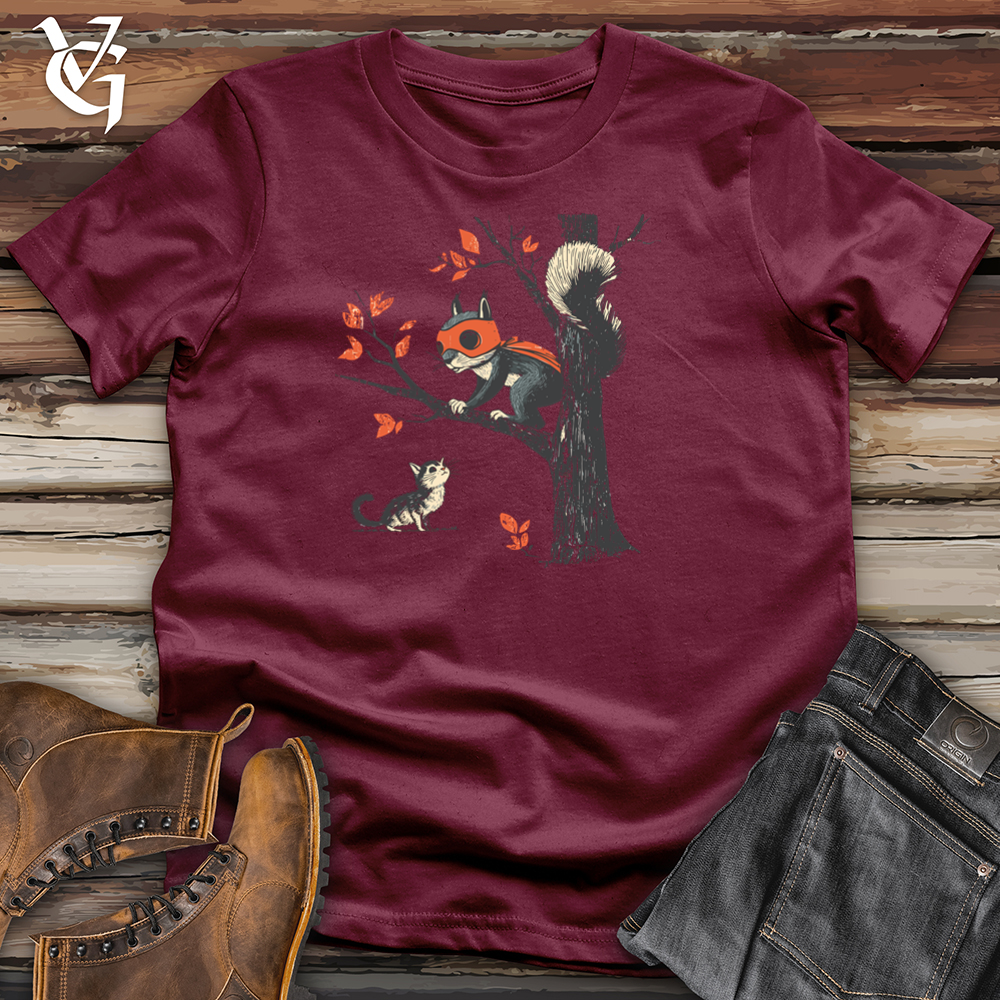 Viking Goods Squirrel Cat Chase Softstyle Tee Maroon / S