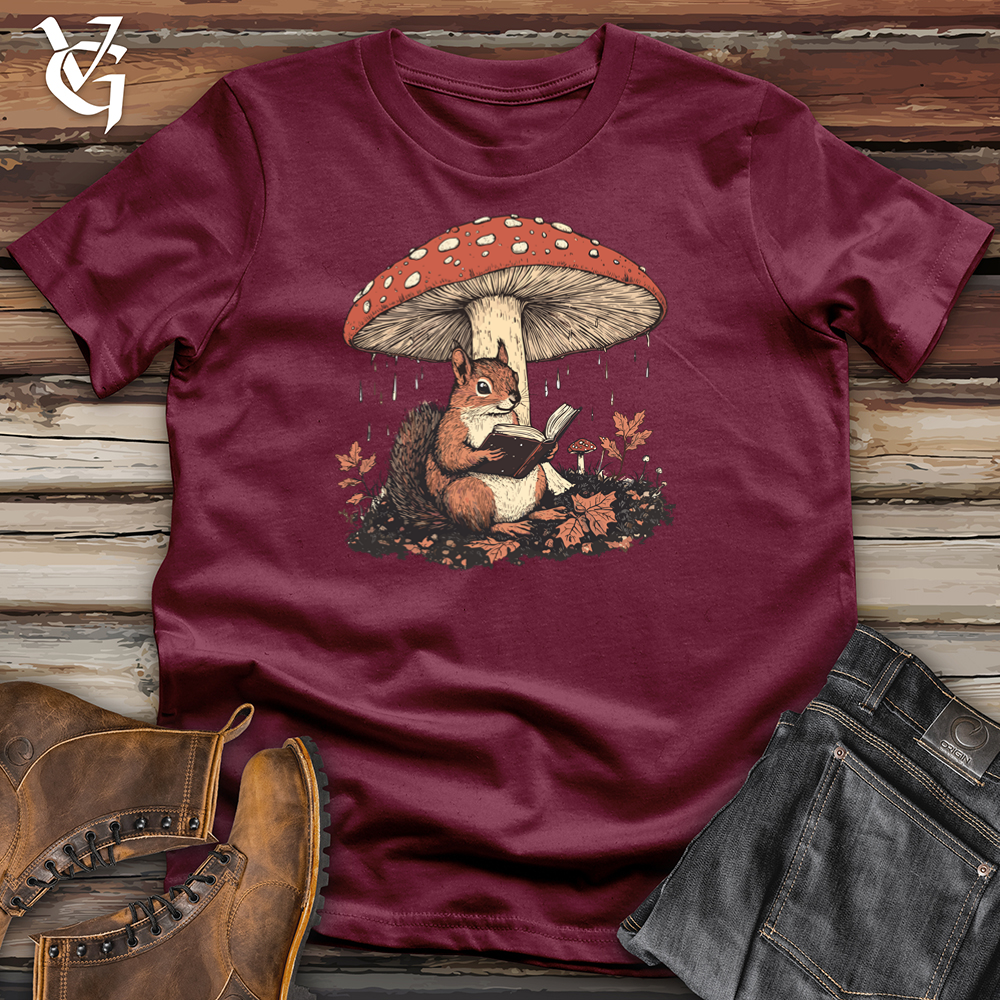 Viking Goods Squirrel Mushroom Read Softstyle Tee Maroon / S