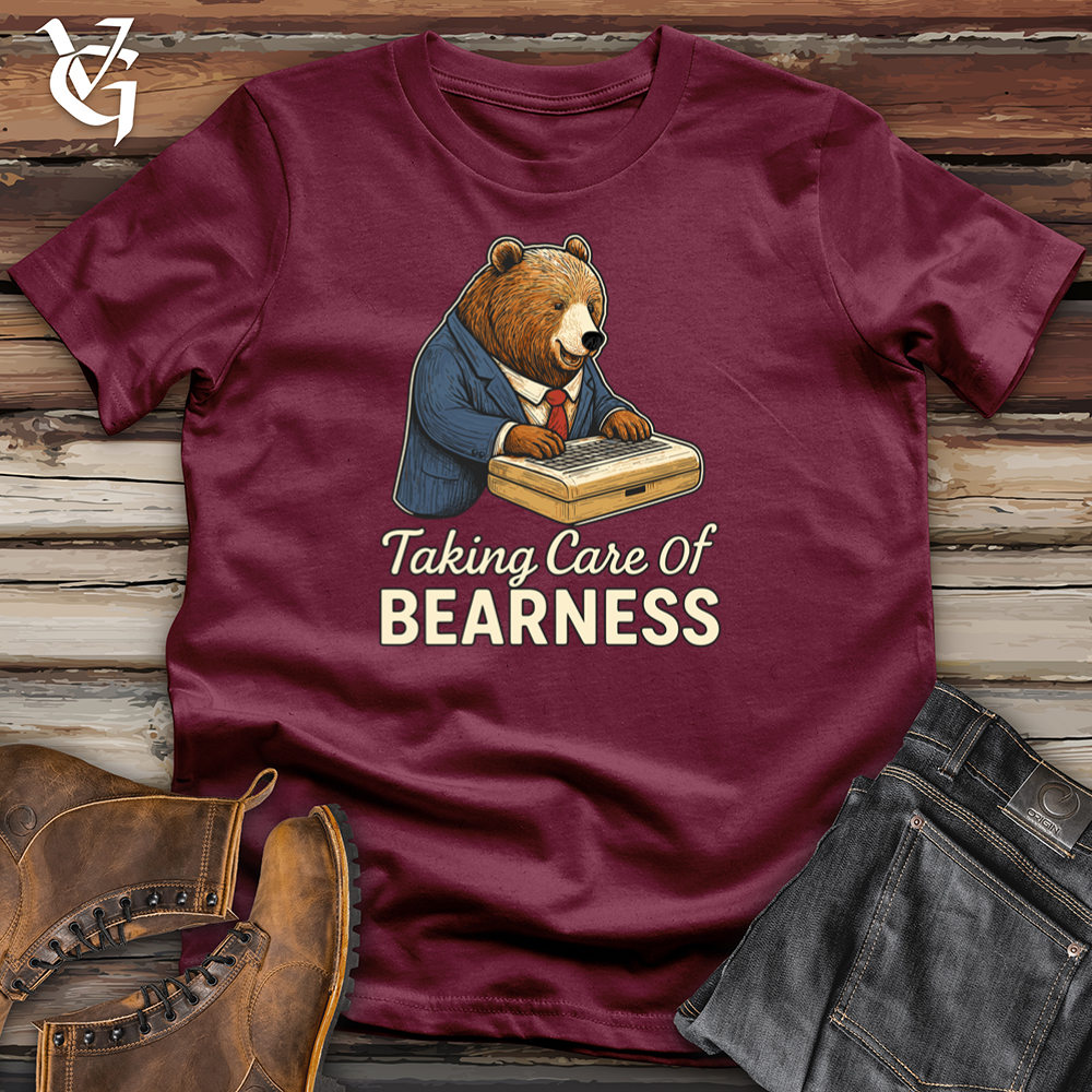 Viking Goods Taking Care Of Bearness Softstyle Tee Maroon / S