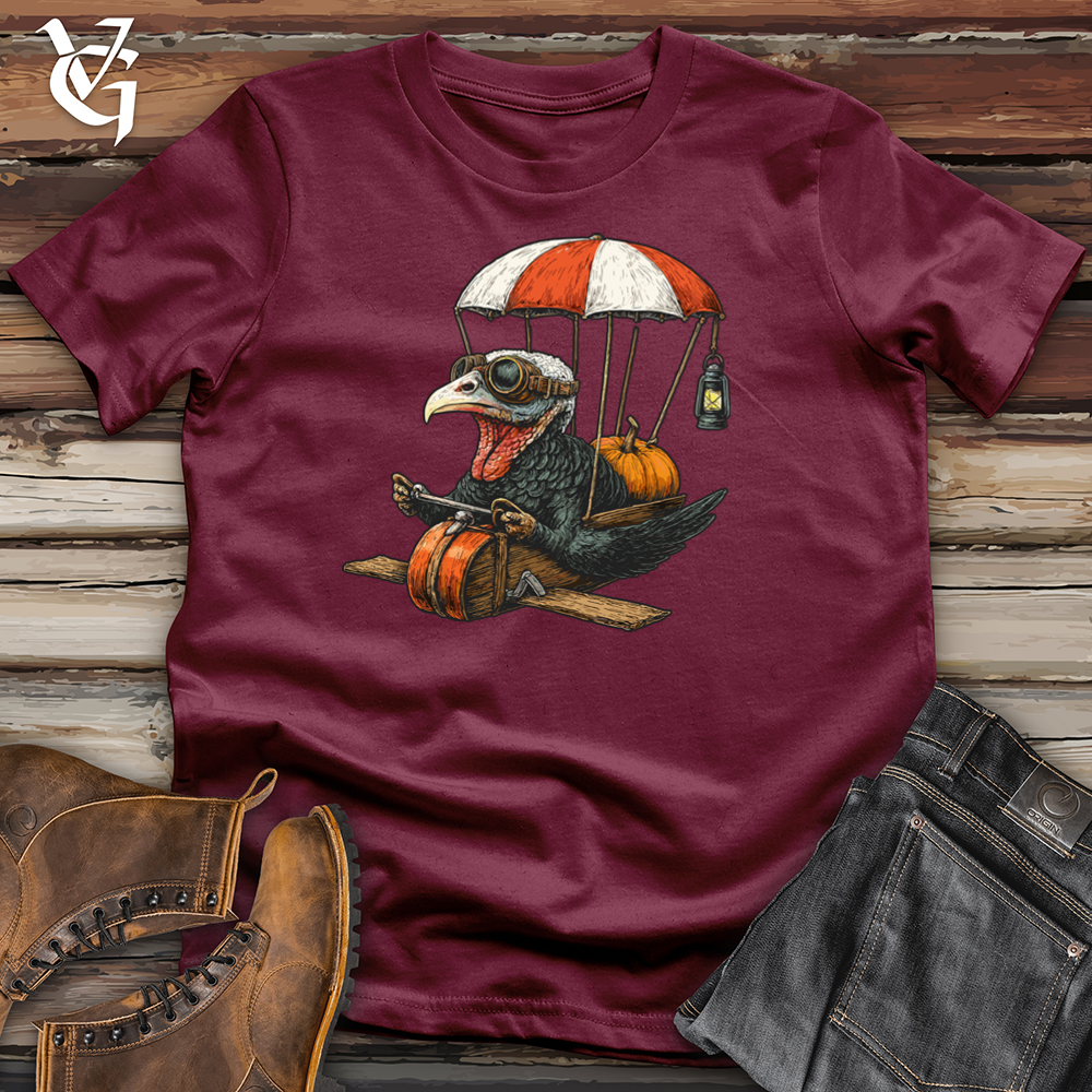Viking Goods Turkey Pumpkin Delivery Softstyle Tee Maroon / S