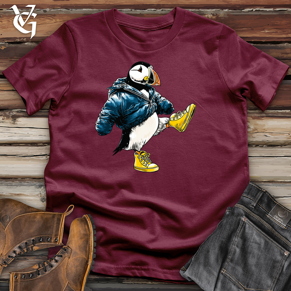 Viking Goods Winter Puffin Softstyle Tee Maroon / S