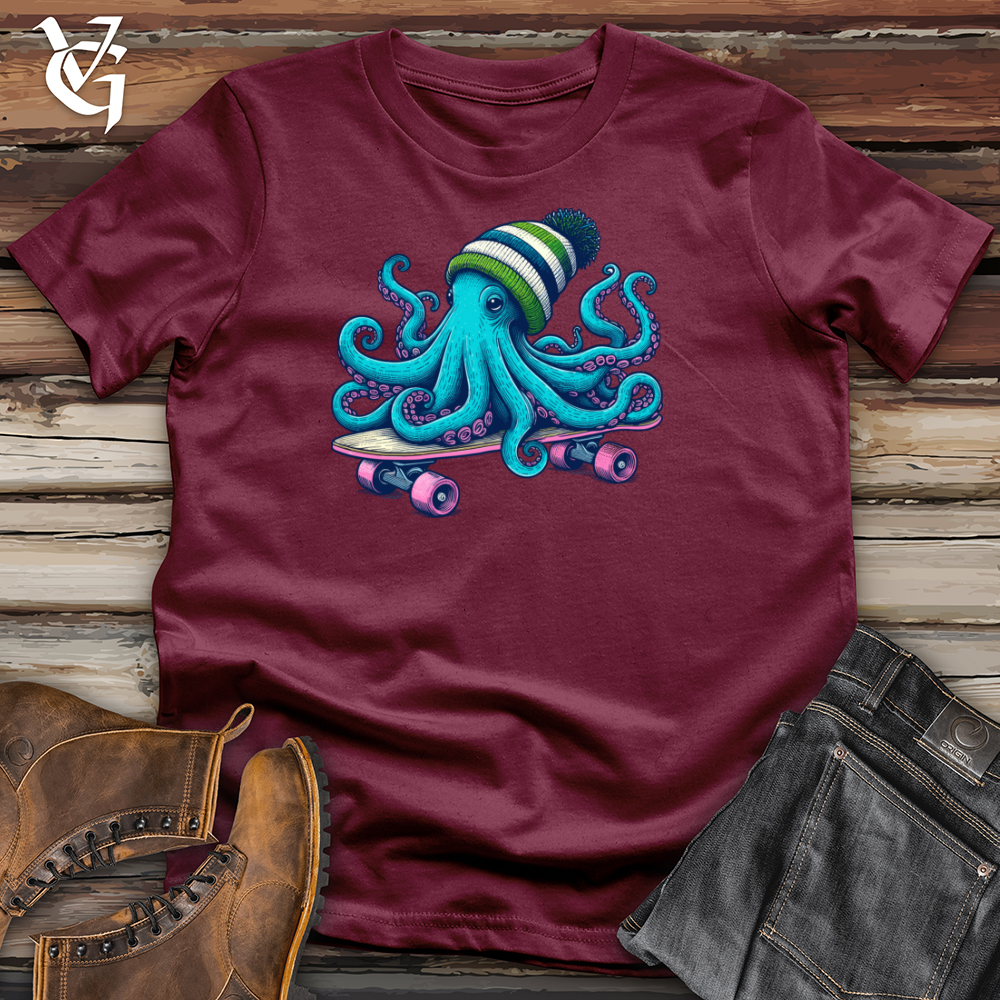 Viking Goods Blue Octopus Softstyle Tee Maroon / XS