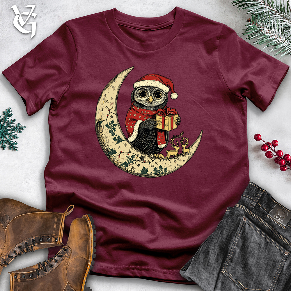 Viking Goods Lunar Santa Owl Softstyle Tee Maroon / XS