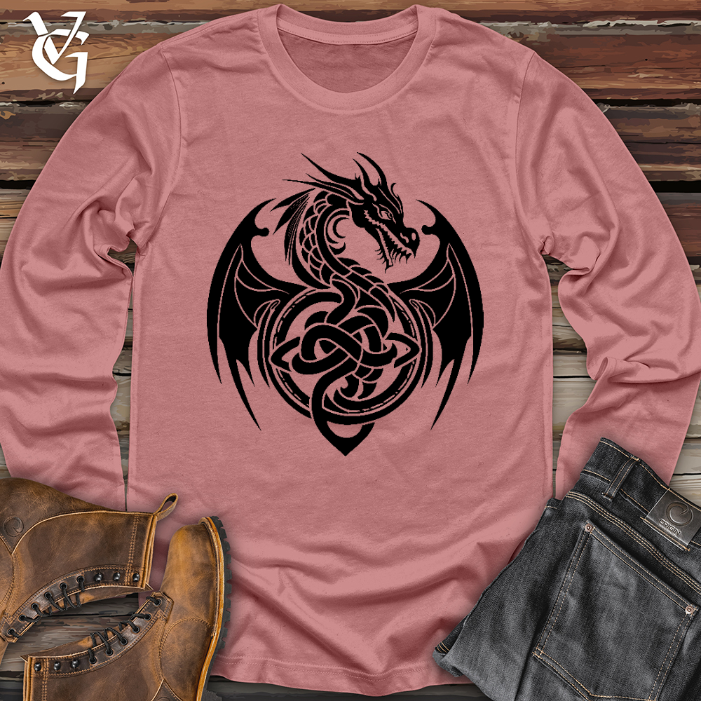 Viking Goods Celtic Rust Dragon Long Sleeve Mauve / L
