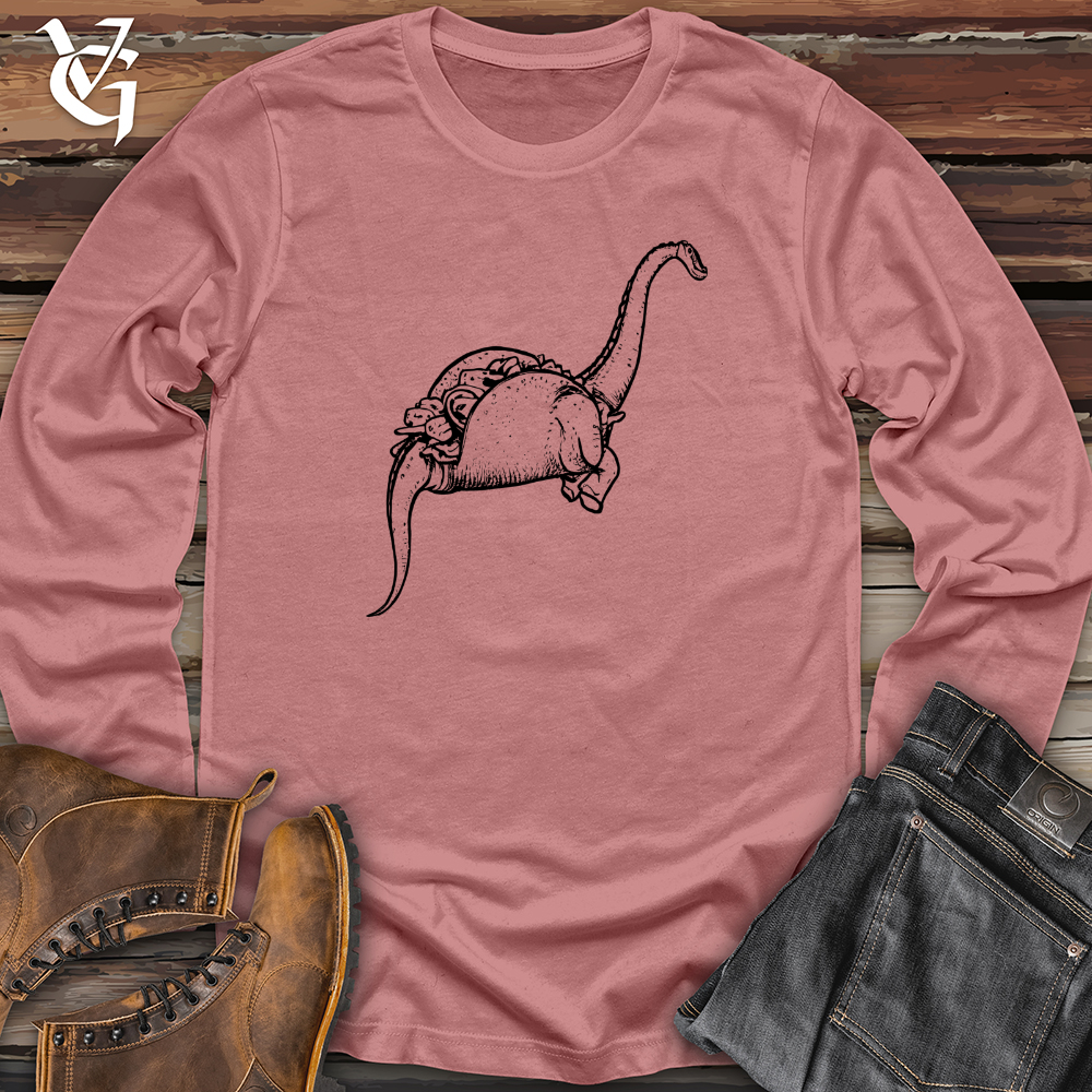 Viking Goods Dinosaur taco Long Sleeve Mauve / L