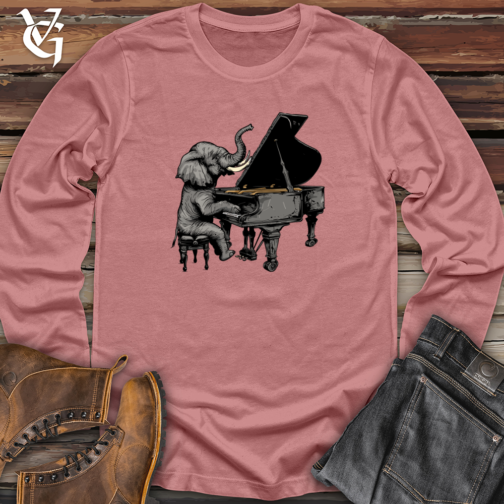 Viking Goods Elephant Pianist Melody Long Sleeve Mauve / L