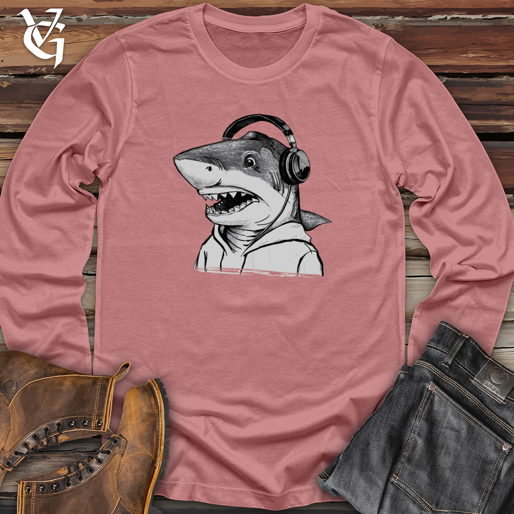 Viking Goods Shark Headphone Beats Long Sleeve Mauve / L