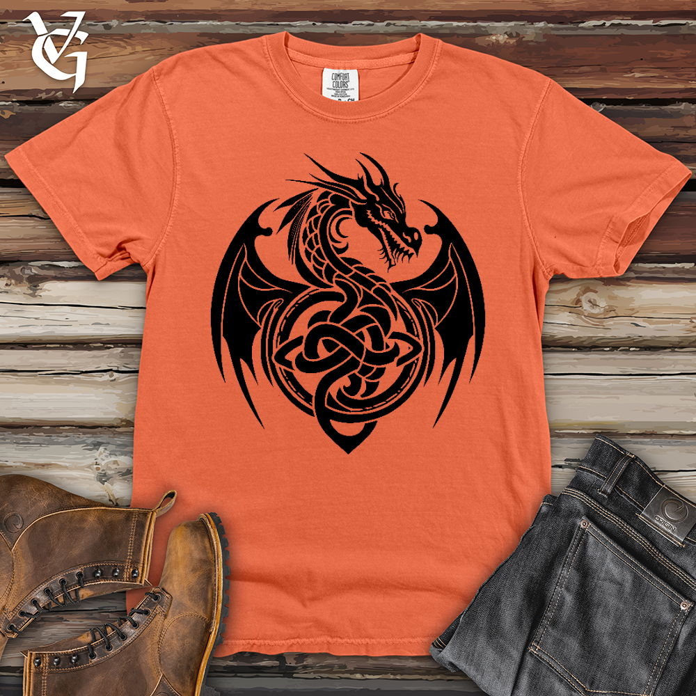 Viking Goods Celtic Rust Dragon Heavy Cotton Comfort Colors Tee Melon / L