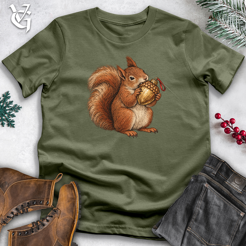 Viking Goods Acorn Ornament Squirrel Softstyle Tee Military Green / L